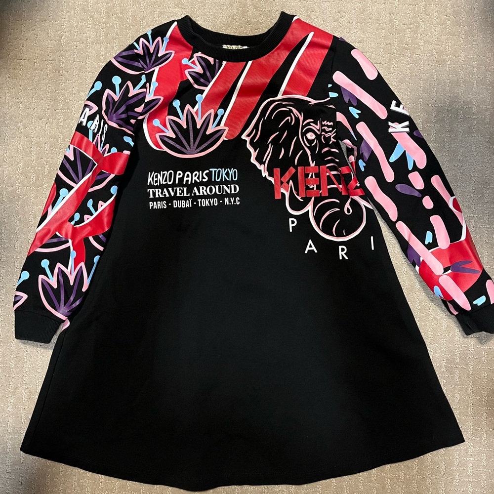 KENZO KIDS ELEPHANT INTERLOCK DRESS